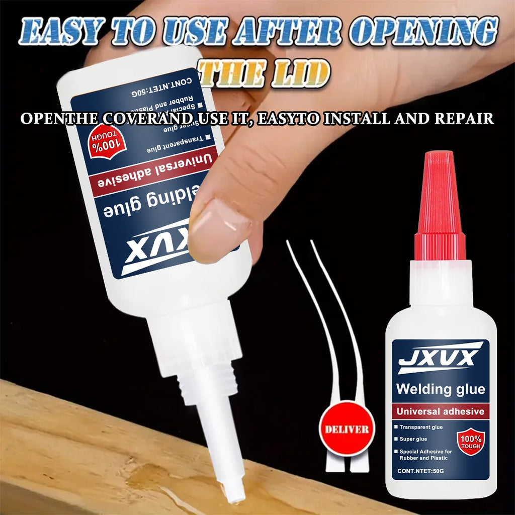 High-strength welding Transparent universal super glue that leaves no marks Glue, ultra-fast drying adhesive, multi-purpose repair adhesive, super strong glue, instant strong glue, 50 g