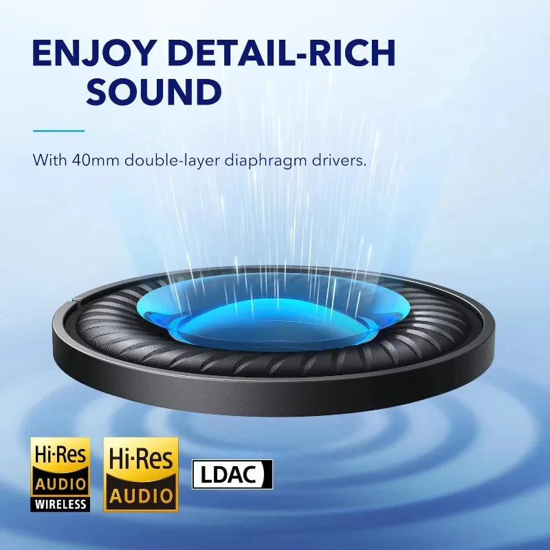 Soundcore Original Space Q45 Wireless Bluetooth Headphones ANC Active Noise Cancellation LDAC HiRes Headset 50H Playtime