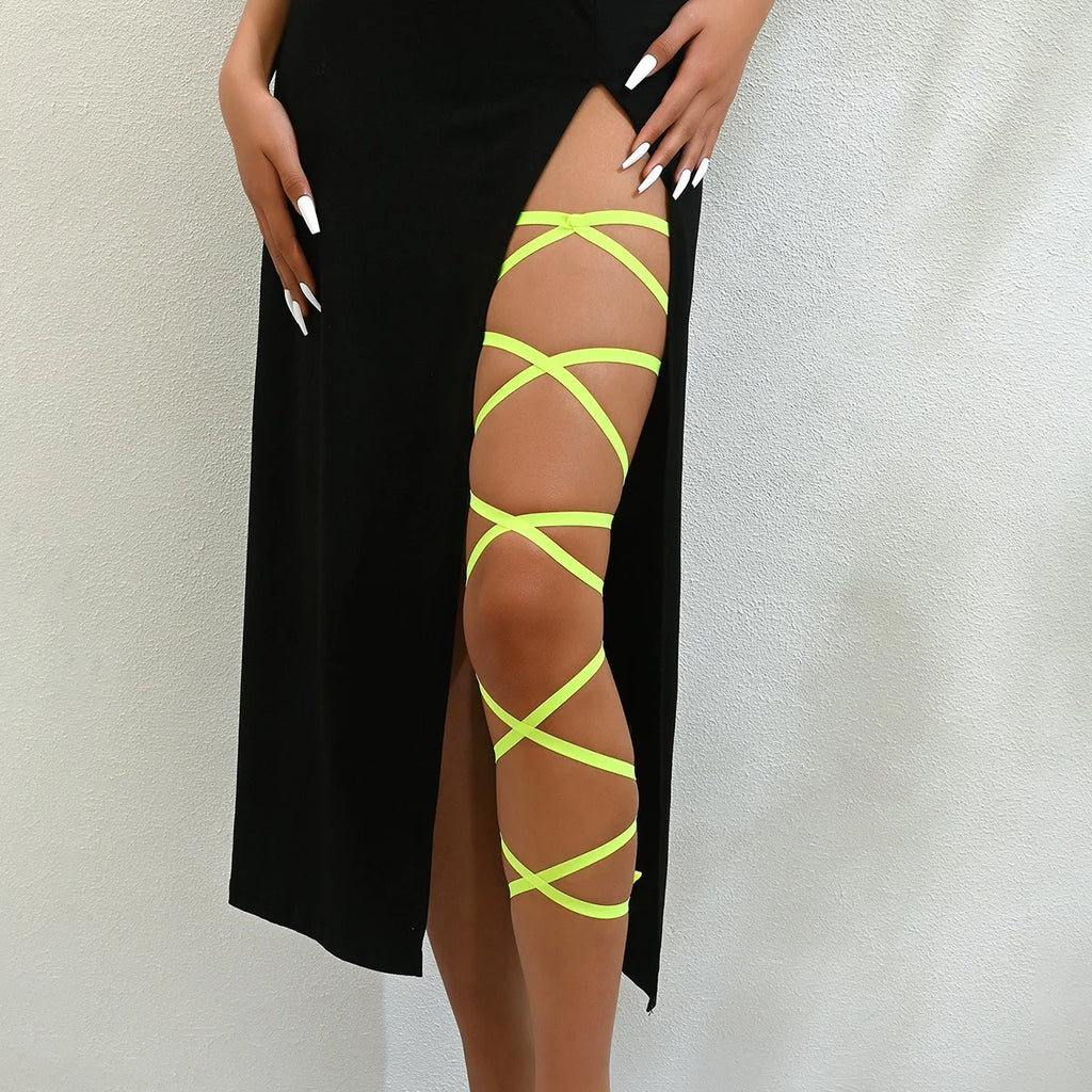 1PC Leg Wraps Elastic Garter Plus Size Leg Straps Dancing Music Festivals Coachella Outfits for Women