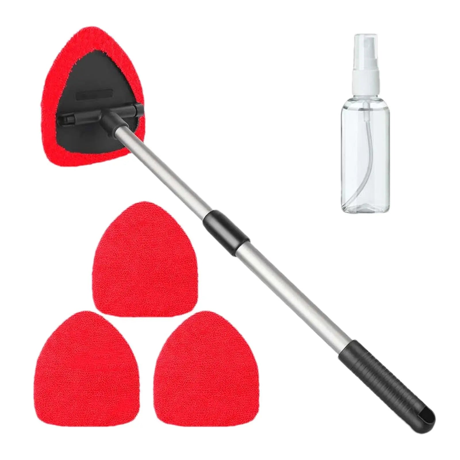 Car Windshield Cleaner Interior Long Handle Windscreen Cleaner Kit for Windows Mirrors  Extendable Windshield Cleaning Tool