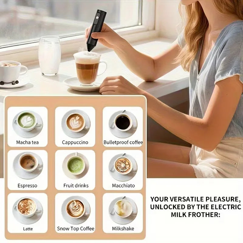 Wireless Electric Mini Milk Frother Coffee Whisk Portable Egg Beater Blender Kitchen Cooking Stirrer Cappuccino Coffee Maker