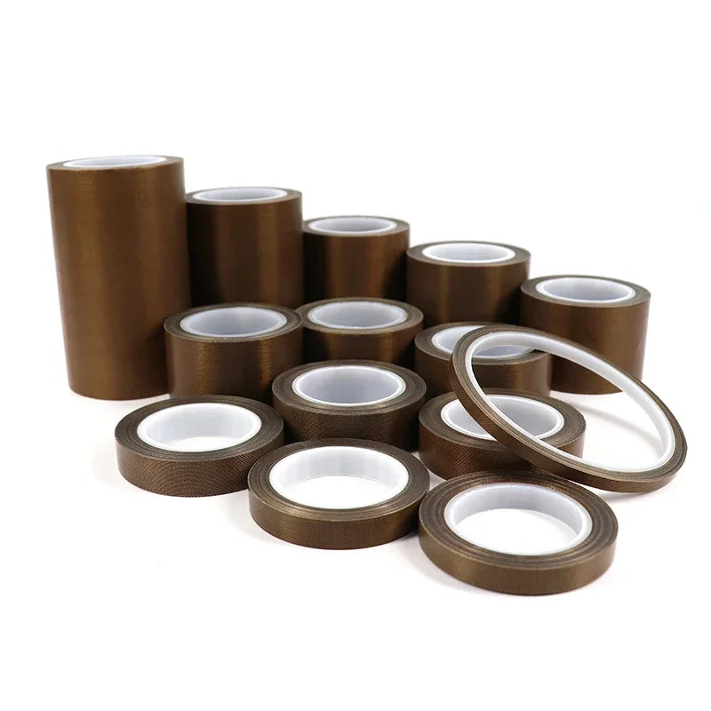 PTFE Tape Adhesive Cloth  Width 5~100mm Thickness 0.13mm 0.18mm Insulated Vacuum High Temperature Resistant Sealing PTFE Tapes