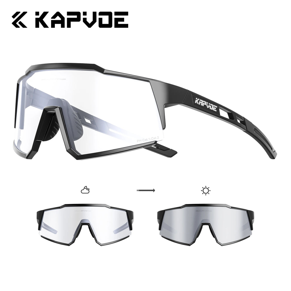 KAPVOE New Mountaineering Sunglasses Cycling Glasses Outdoor Sports Hiking Eyewear Glasses Men Women MTB Bicycle UV400 Windproof