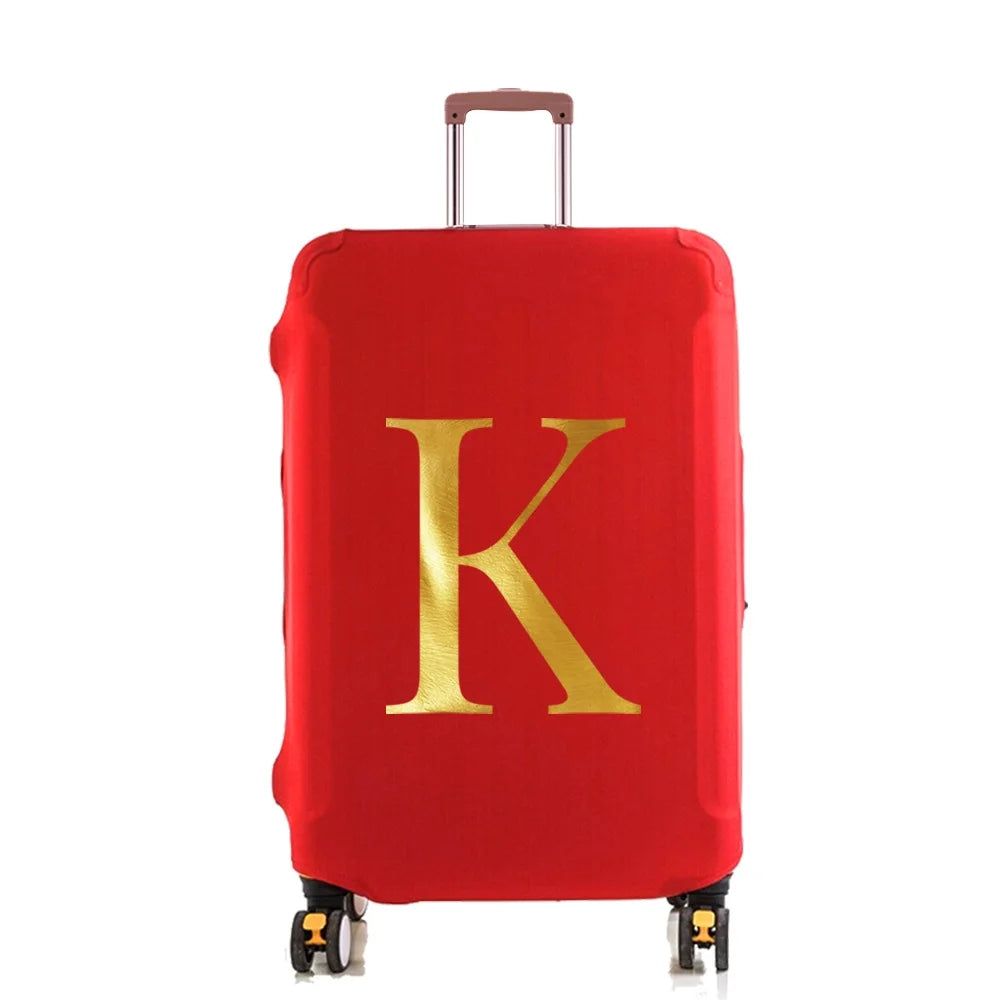 Luggage Cover Protector Elastic Fashion Suitcase Dust Cover Fit 18-28 Inch Trolley Baggage Letter Name Print Travel Accessories