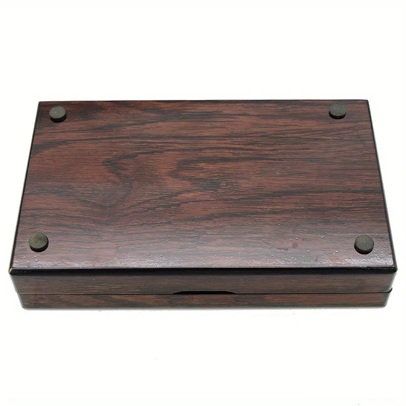 Classic Six-Dot Dominoes Board Game Premium Wooden Domino Set with Elegant Storage Box for Family Entertainment Travel-Friendly