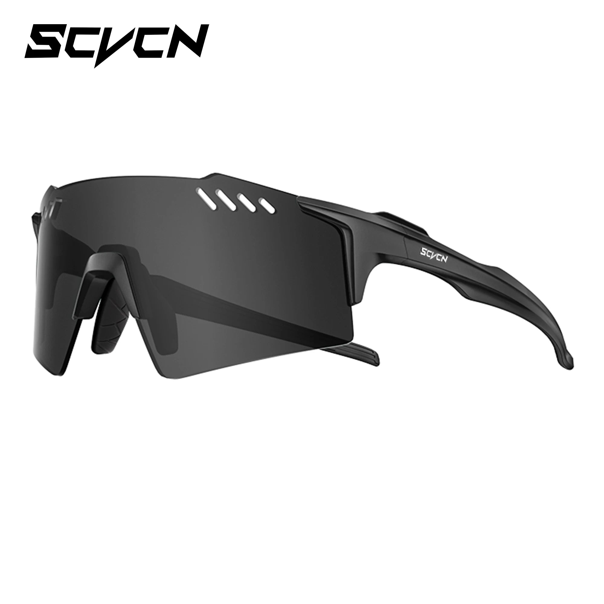 SCVCN Hiking Eyewear Fashion Rimless Cycling Glasss Outdoor Sports Running Drving Sunglasses for Men Goggles Mtb Bicycle 1 Lens