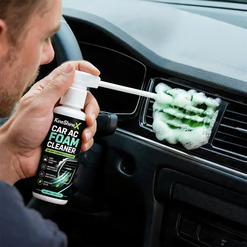Car AC Foam Cleaner Long Nozzle Air Vent Evaporator Deep Clean Spray Remove Dust Odor Air Conditioner Deodorant