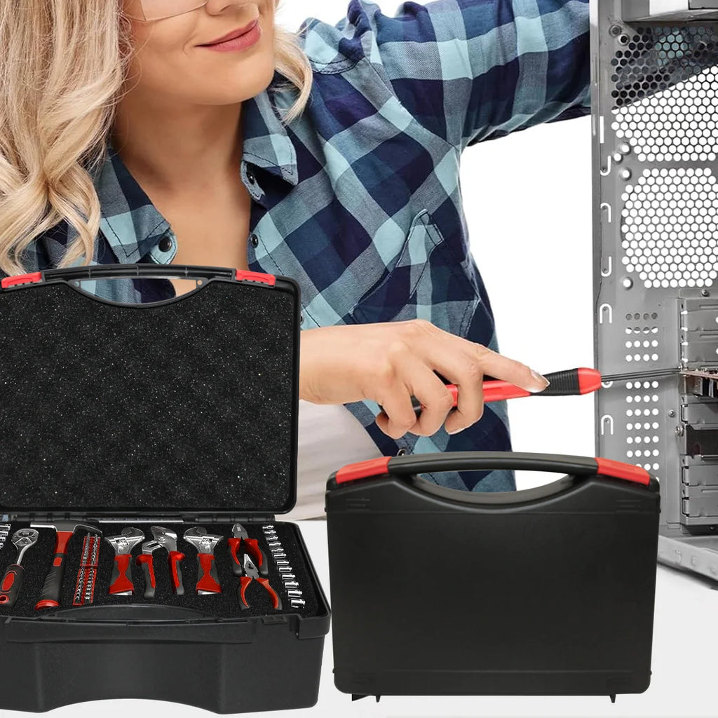 1PC Multifunctional Hardware ToolBox Lightweight Portable Plastic Instrument Case Notebook Protective Storage Box Outdoor Case