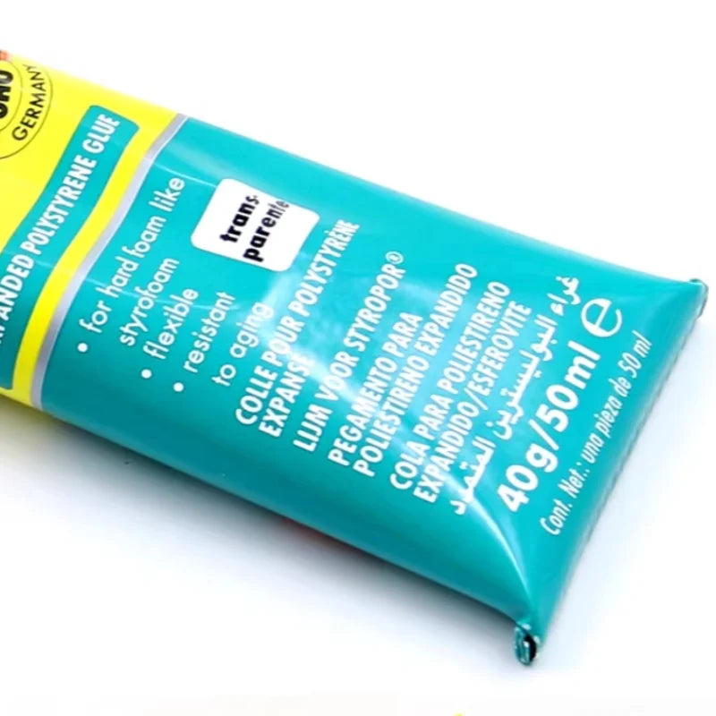 50ML Original UHU POR Glue Adhesive Quick-Setting Special Adhesive for Polystyrene Model-Making Glue Waterproof Transparent