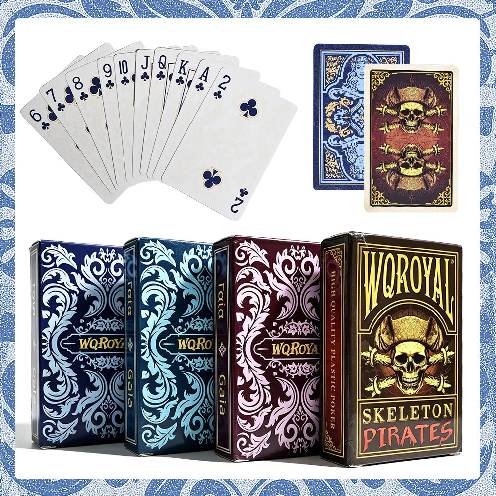 55 Playing Cards Waterproof PVC Frosted Magic Boxed Plastic Playing Cards Set Poker Cards Classic Magic Tools Tabletop Games