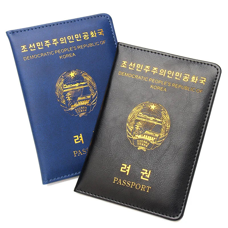 Democratic People's Republic of Korea Pu Leather Passport Cover Women Men Passport Holder Travel Passport Case for DPRK