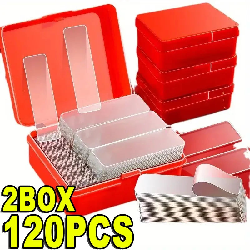 No Trace Reusable Square Adhesive Tape Removable Transparent Wall Mount Sticker Double Sided Adhesive Tape