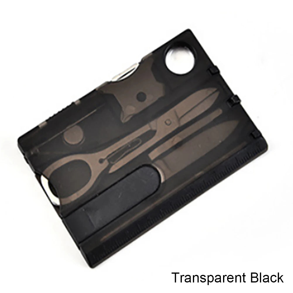 12 In 1 Pocket Credit Card Portable Multi Tools Outdoor Survival Camping Equipment Portable Hiking Cards EDC Tool Survival Gear