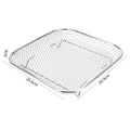 1Pc Air Fryer Rack Stackable Grilling Rack Stainless Steel Grill Basket Non-Stick Airfryer Tray Wire Rack Basket Kitchen Gadgets