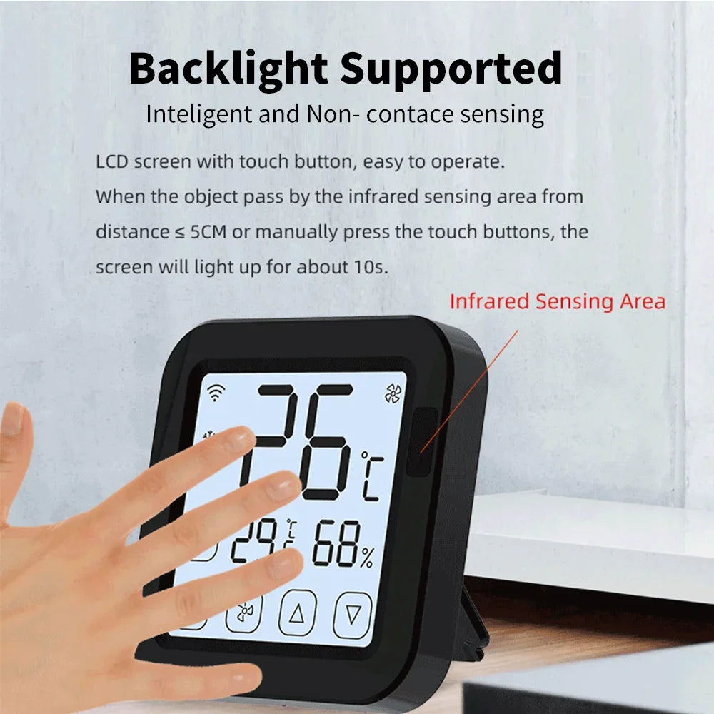 Tuya Smart Air Conditiong Thremostat Built-in Temperature Humidity Sensor For IR Remote AC Work with Alexa Google