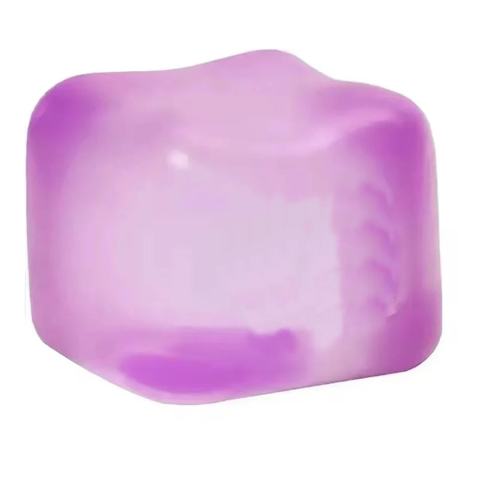 Needoh Cubo Sensorial Antiestrés Suave y Glutinoso Relleno de Gel, Bola Elástica, Caja Sorpresa de Hielo Suave, Rebote Lento