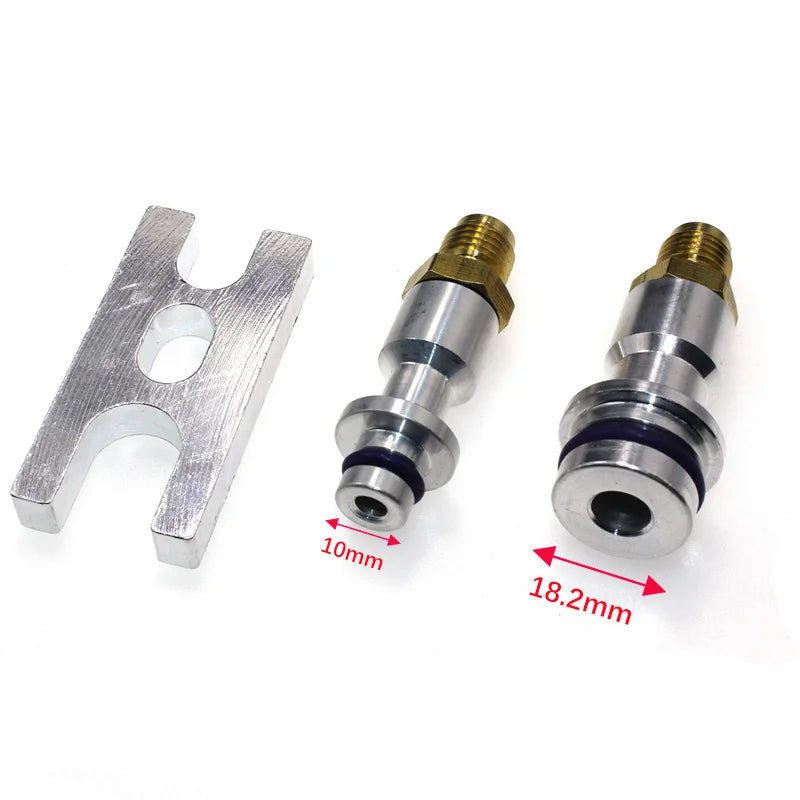 1set Car Air Conditioner Leak Test Plug Stopper Refrigeration Hose Connector Auto A/CPipe Leak Detection Maintainance Tools