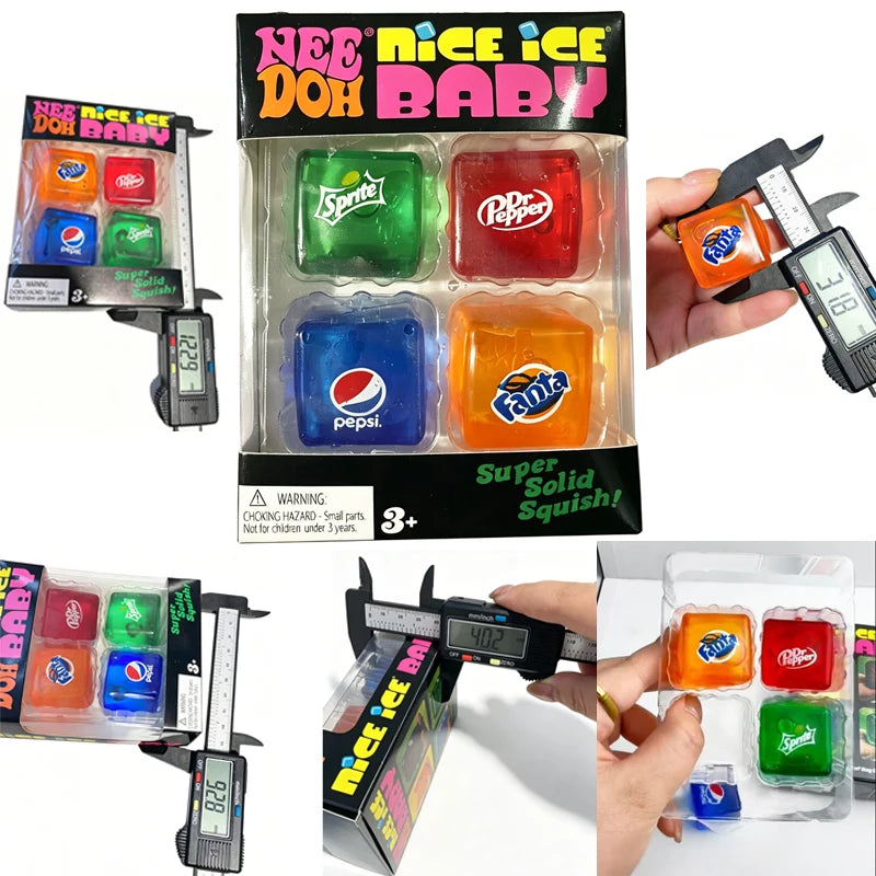 Squishy Schylling NeeDoh Nice Cube Sensory Squeeze *Toy Super Squish Stress Relief/ Anxiety Sensory* Tool Stress Reliever Toys