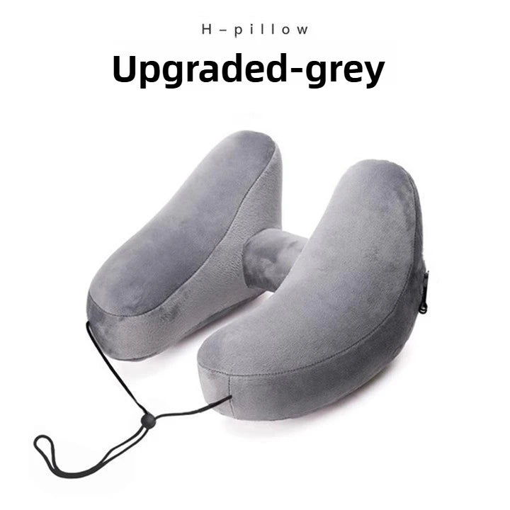 Neck Pillow Travel U-shaped Inflatable H Shape  Multitool Hooded Nap Pillow Outdoor Car Long-Distance Aircraft Neck Pillow