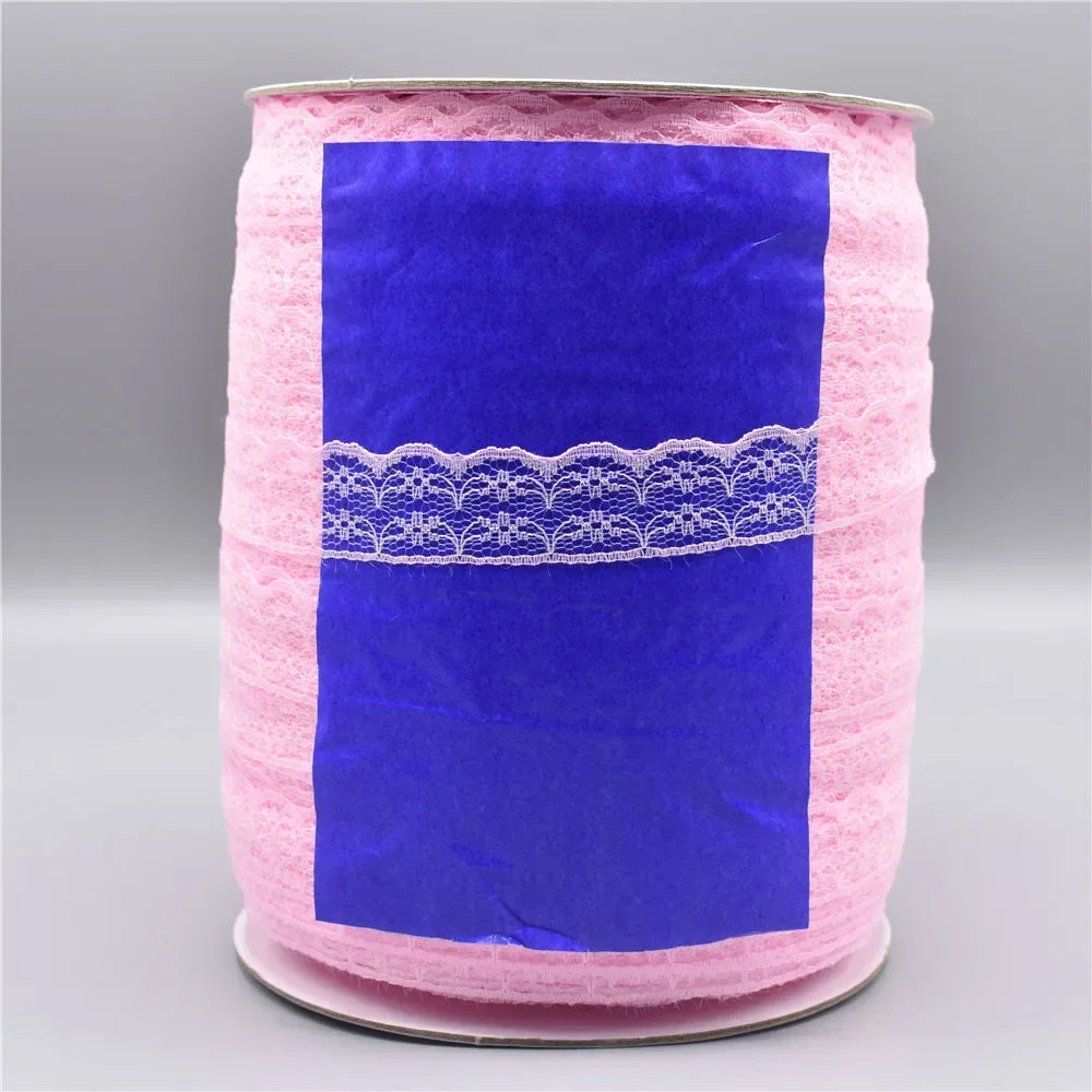 Wholesale 600yards/Roll White Lace Ribbon Width/22mm Lace Trim Fabric Embroidered Sewing Decoration African Lace Fabric Applique