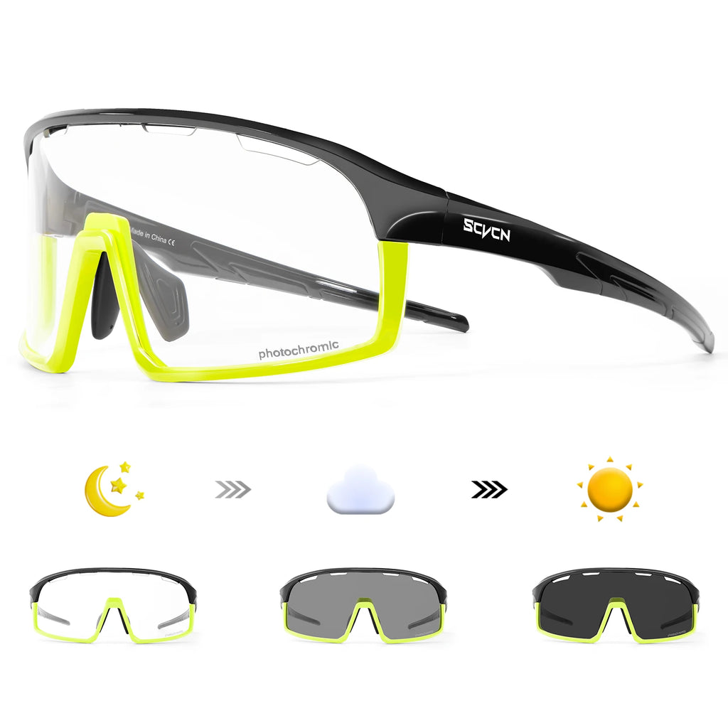 SCVCN Photochromic Sunglasses Cycl Men UV400 Eyewear Sports MTB Outdoor Goggles Bicycle UV400 Women Cycling Glasses Sunglasses