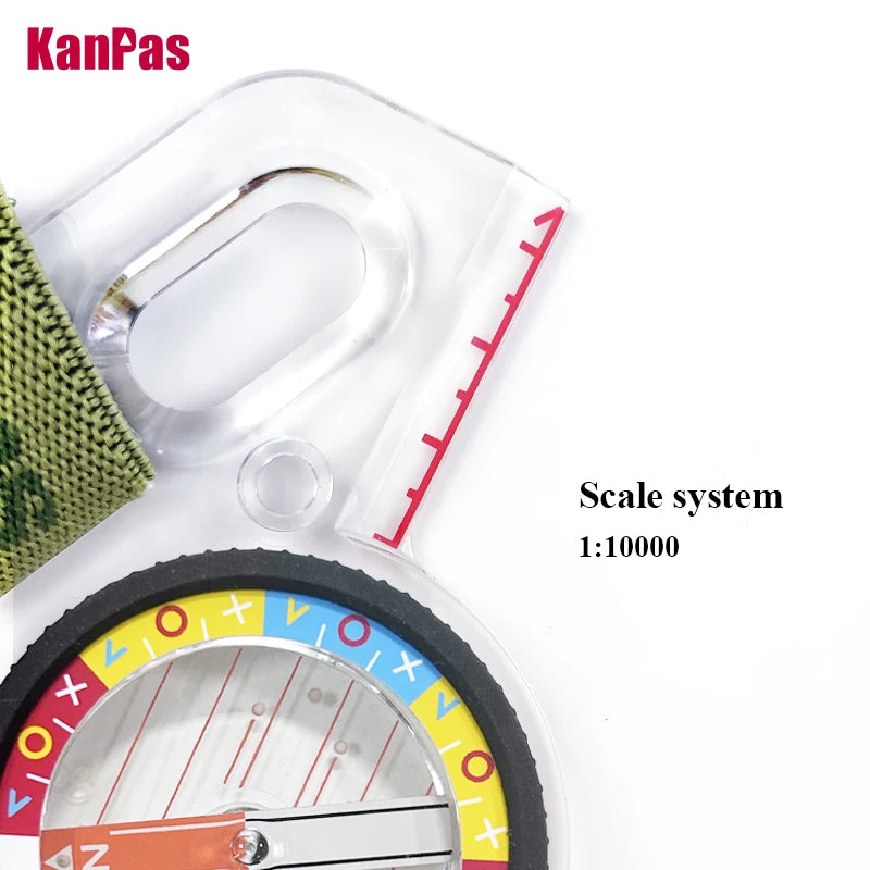 KANPAS Elite Competition Orienteering Thumb Compass with Protection Ring, Liquid Filled Strong Magnet Compass W. Luminous Dots