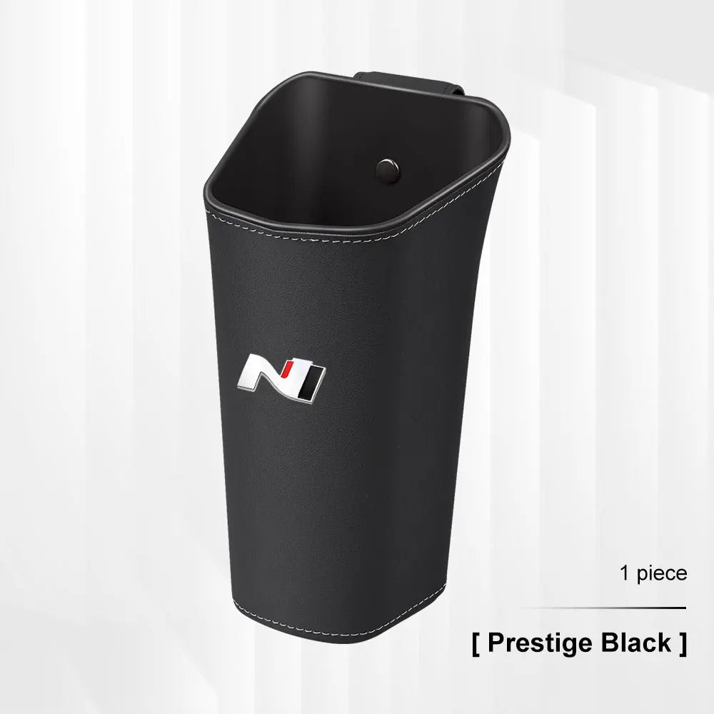 Car Seat Back Trash can For Hyundai N Line Sonata I20 Elantra Santafe Accent Tucson water cup holder Door Storage Bin Accessory