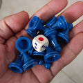 1 Set = 16 Pieces of Plastic Chess Pieces + 1 Piece of 16mm Dot Dice for Board Game Accessories