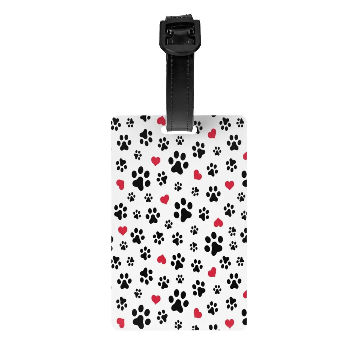 Custom Dog Lover Pet Paw Heart Luggage Tag for Suitcases Fashion Baggage Tags Privacy Cover Name ID Card