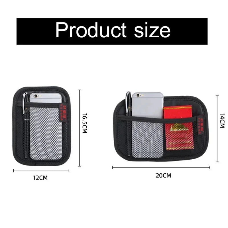 1-4pcs Car storage net bag, multi-functional storage net bag, car interior organizer, mobile phone key storage