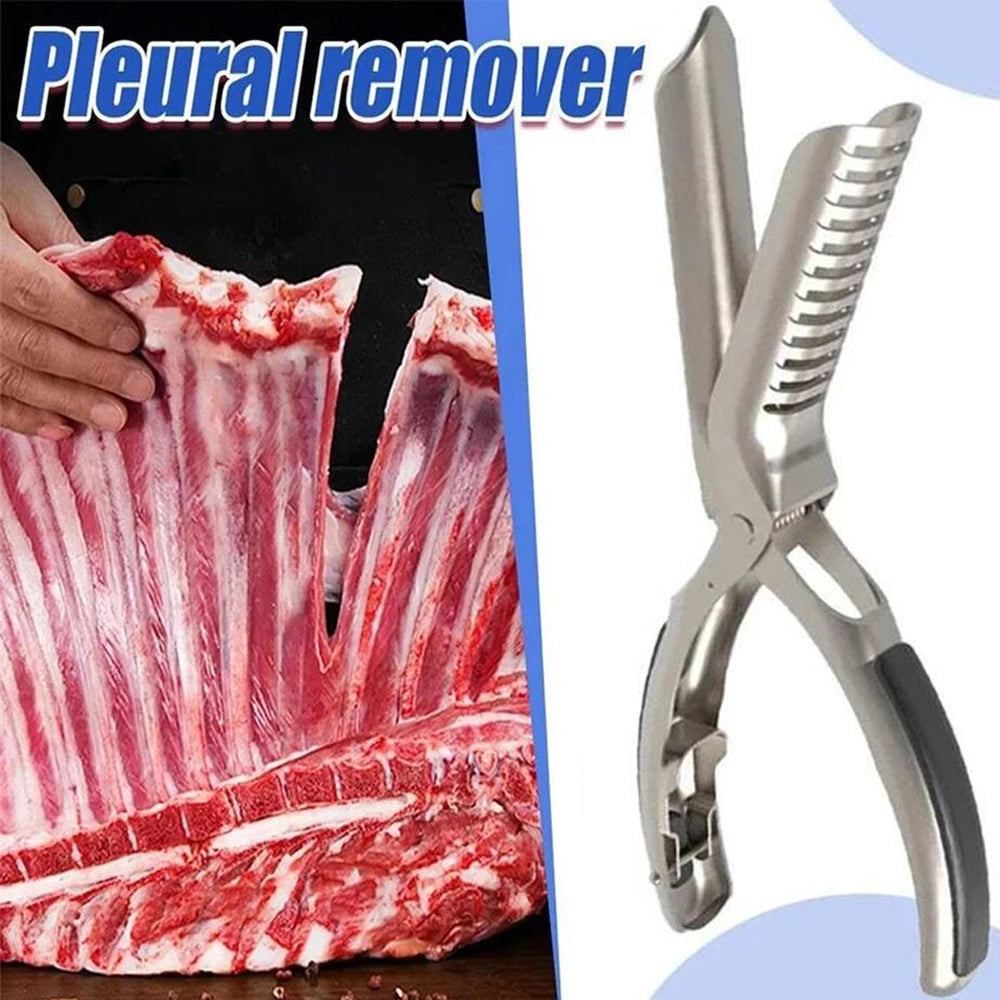 Pro Rib Membrane Remover Tool Stainless Steel Trimming with Curved Blade&Ergonomic Handle Dishwasher Safe for Easy BBQ Grilling