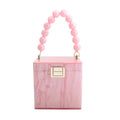 2025 summer new fashion personalized acrylic handbag small square bag dinner bag women's bag