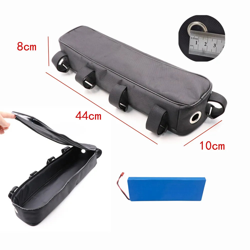 44x10x8cm Bicycle Bike Tube Frame Bag Battery Controller Bike Bag Battery Li-ion Tool Box Storage Hang Waterproof for MTB Bike