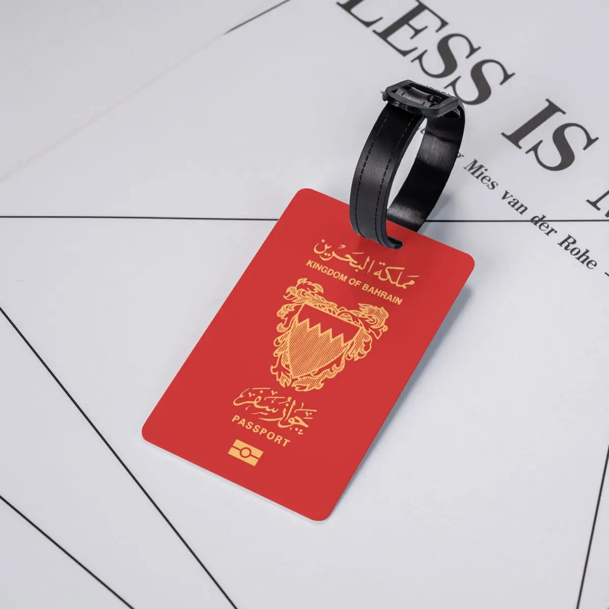 Custom Bahrain Passport Luggage Tag Privacy Protection Baggage Tags Travel Bag Labels Suitcase