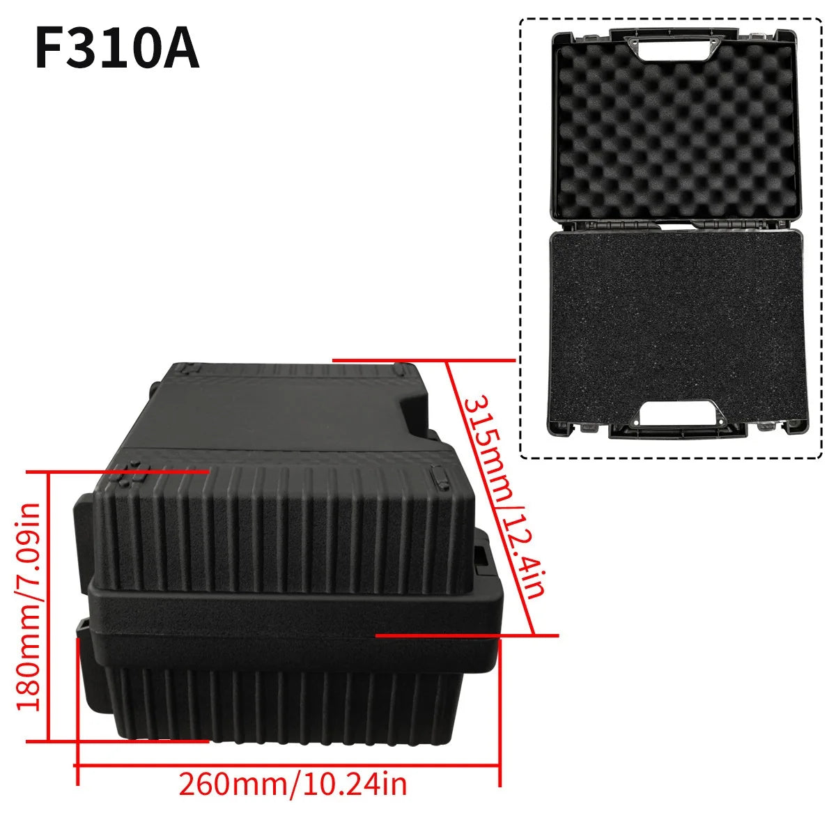 1pc Multi-Functional Portable Equipment Case with Sponge Protective Hardware Shell Tool Carrying Storage Box for Drones,Tools