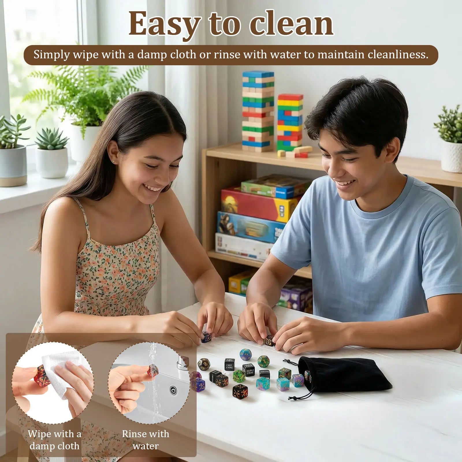 99/53Pcs Counter Dice Set Acrylic Plus and Minus Dice Set Keyword Counter Decora Portable Card Games Prop for Home Family Party