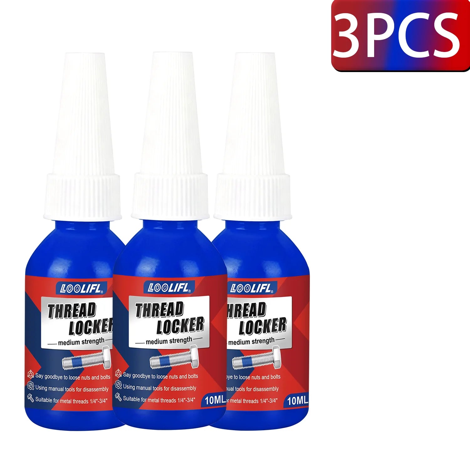 50ML 5PCS Threadlocker Screw Glue Quickly Cured Thread Locking Agent Anaerobic Adhesive Corrosion-Resistant Anti-Loosening Glue