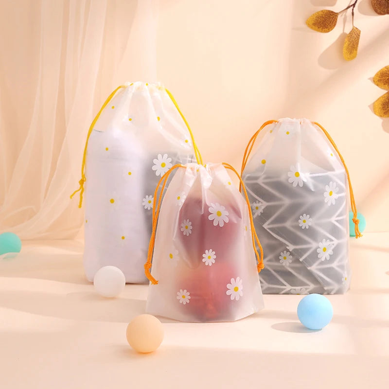 10pcs small chrysanthemum bouquet pockets, miscellaneous storage bags, shoes, socks, umbrella bags