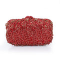 Party Box Clutch Purple/green Crystal Evening Bag Wedding Bridal  Handbags Chain Women Bag