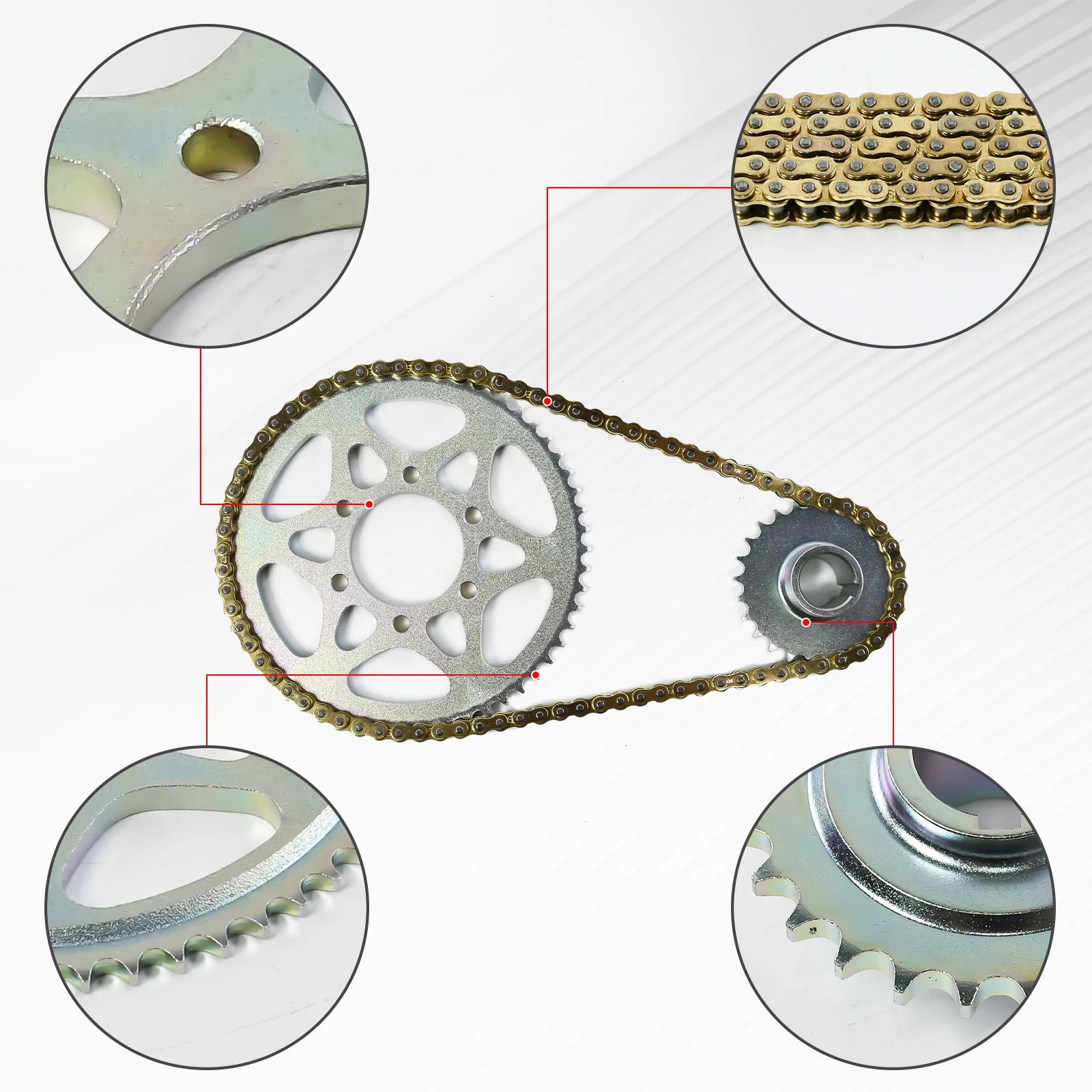 First-level Transmission Chain Gear Set for Surron Ultra Bee Motorcycles Electric Bike for SurRon Chain Motorcycles Accessories