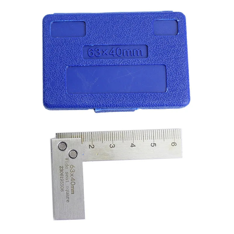 63x40mm 160x100mm Machinist Square 90 Degree Right Angle Engineer Set Precision Ground Steel Hardened Angle Ruler Square Ruler