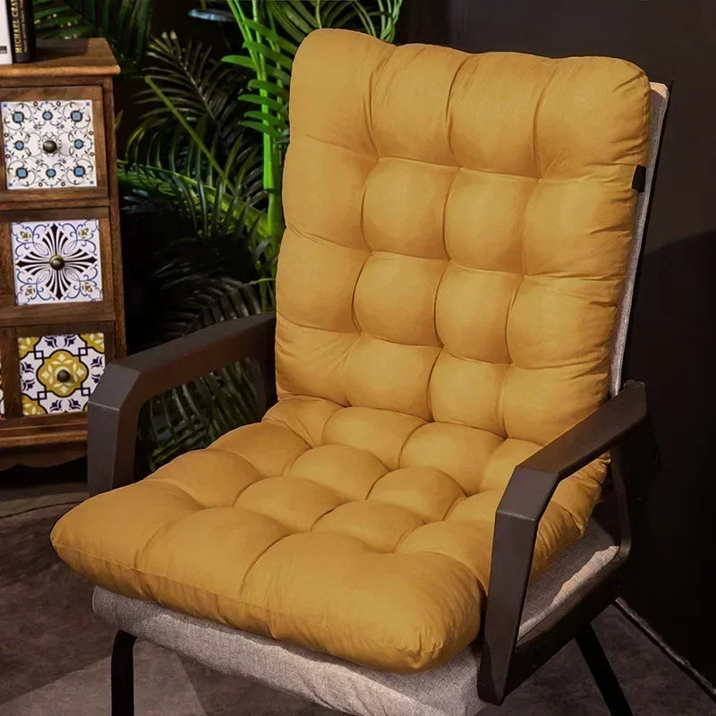 Solid Cushion Soft Comfortable Reclining Chair Cushion Outdoor Garden Chair Cushions High-Backed Chair Pads Lounger Cushion