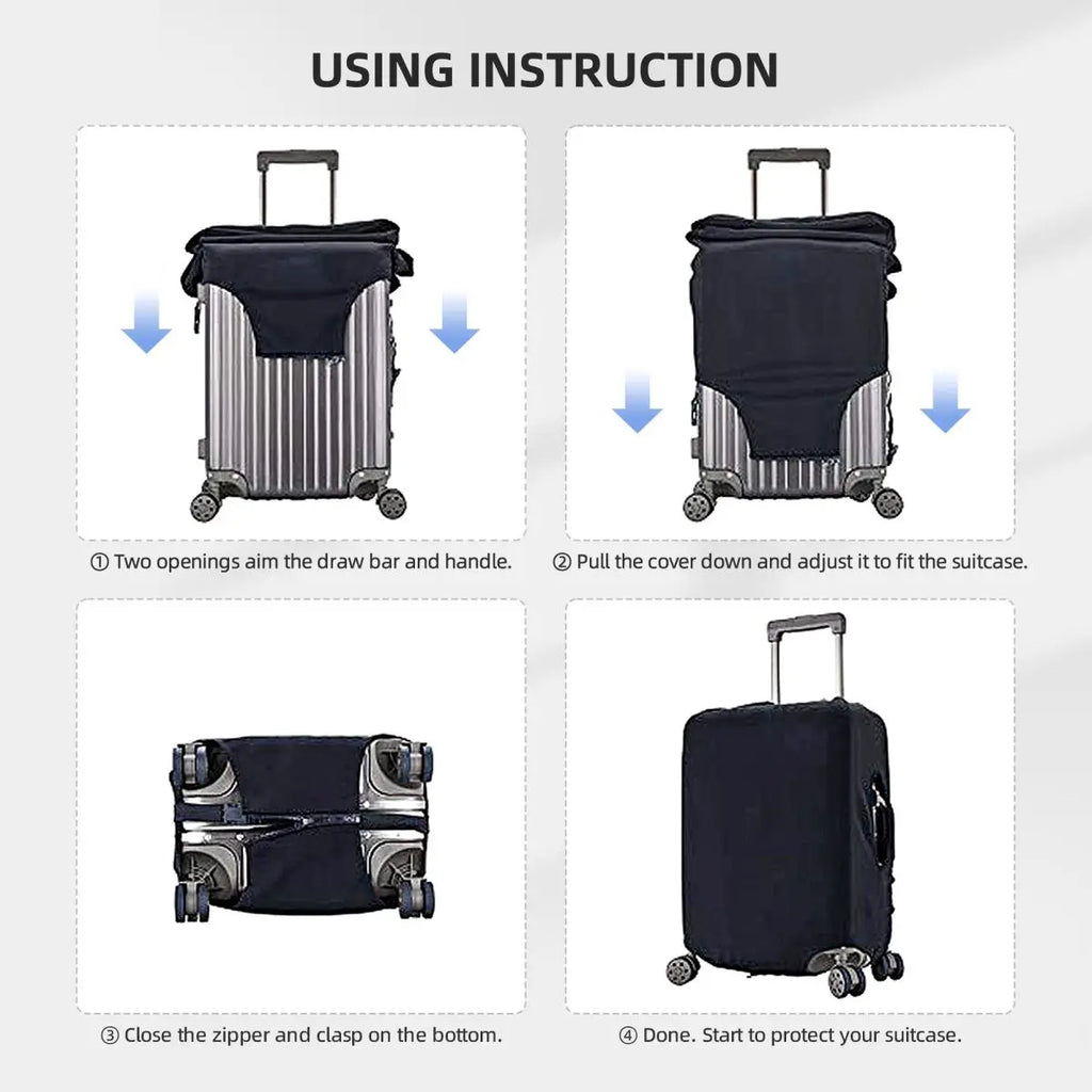 Custom My Friends Cartoon T-Tigger Pooh Luggage Cover Elastic Cartoon Travel Suitcase Protective Covers Suit For 18-32 inch