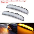 iJDM For Dodge Charger Front/Rear Bumper Side Marker Light Turn Signal Lights/Driving Lights Replace OEM Sidemarker Lamps 15-22