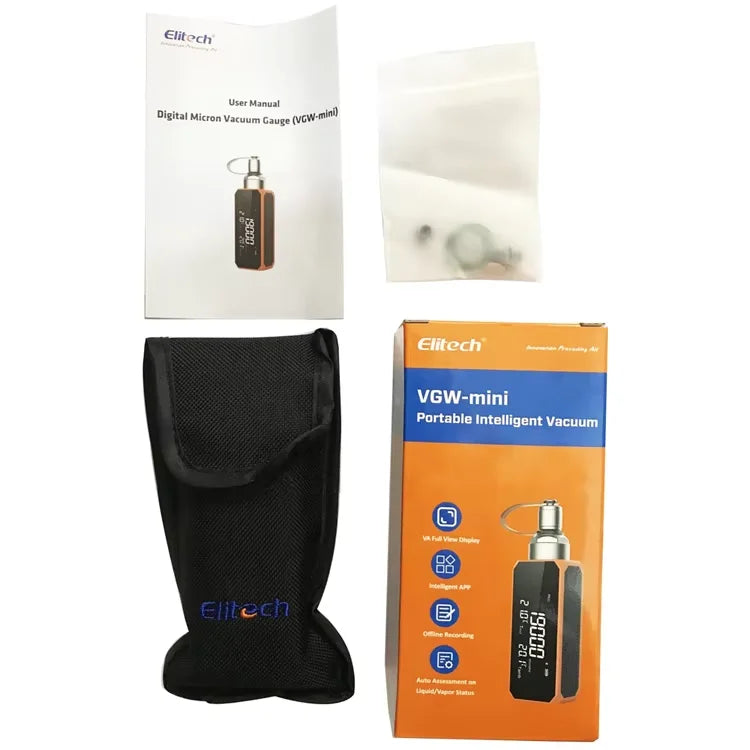 Elitech Digital VGW-Mini Micro Vacuum Gauge Hand Tool for Refrigeration Tool Parts  Digital Vacuum Meter for Refrigeration