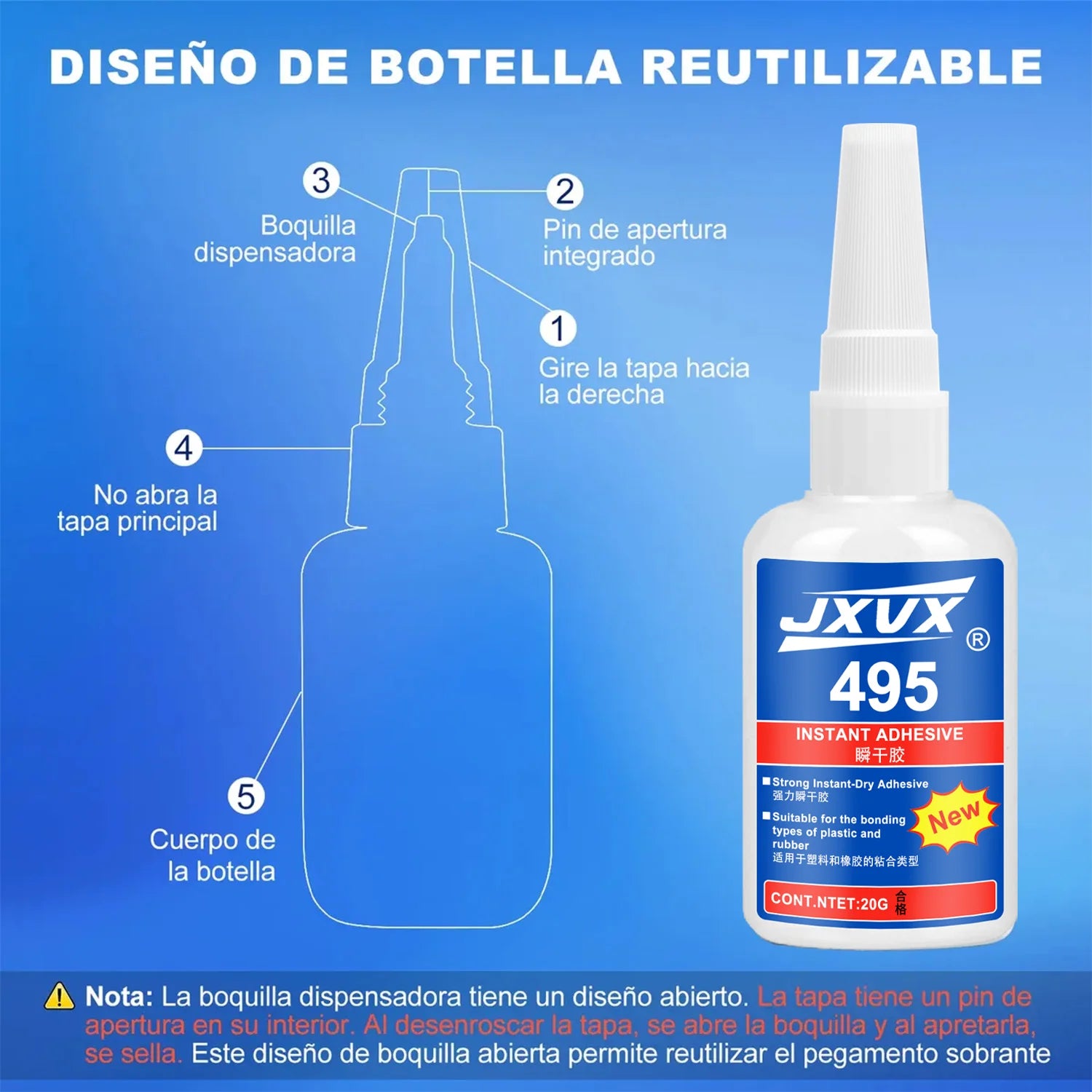 401 Super Glue,Cyanoacrylate (CA) Glue with Anti-Clog Caps & Precision Microtips For,Crafts,Furniture Shoe Ceramic Glass Plastic