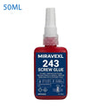 MIRAVEXL 30/50ml 243 Medium Strength Blue Thread Locker, Anaerobic Metal Adhesive for Anti-Loosening & Corrosion Prevention