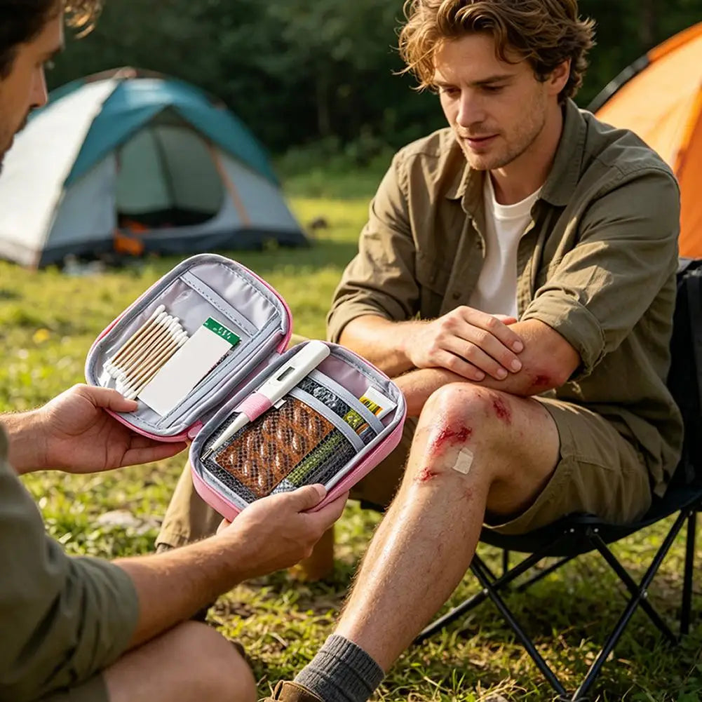 Travel First Aid Kit Medicine Bag Storage Aid Pouch Multi-Function Emergency Medicine Storage Health and Household Outdoor First