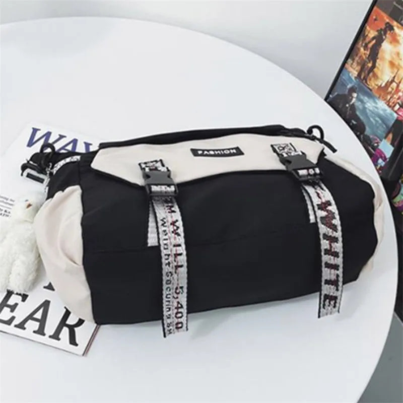 Casual Single Men's Shoulder Bag, Large Capacity Women Messenger Bag, Top Cover Type Crossbody School Bags for Student Daily Use