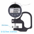 0-12.7mm Digital Micrometer Thickness Gauge Large Size Alloy Measuring Surface Caliper Gauge Sponge Leather Measuring Tools 25.4